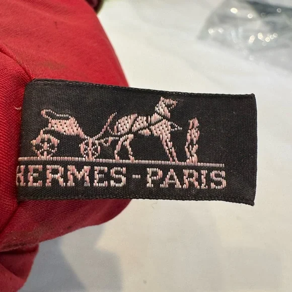 Authentic Hermès Red Toiletry Bag